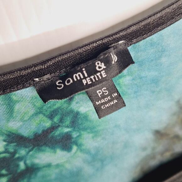 Vintage Y2K Sami & Jo Velvet Burnout Top Whimsygoth Fairy Square Neck Ruched PS - Picture 5 of 10